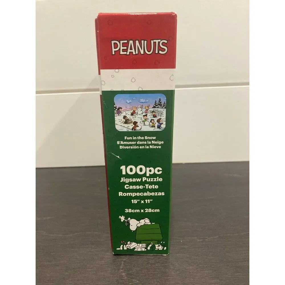 Peanuts 100 piece Jigsaw Puzzle Fun in the Snow 2020 Complete 15x11 5+